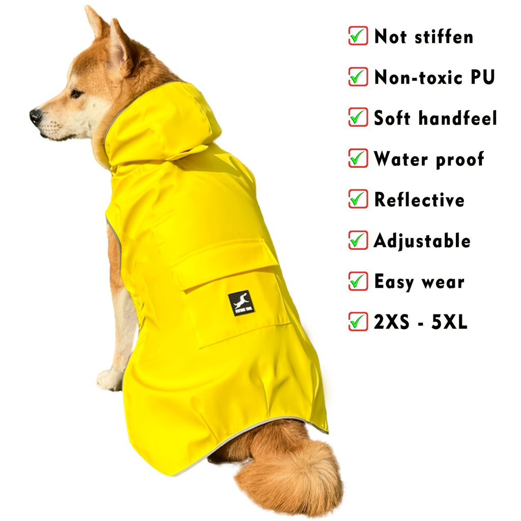 Dog Raincoat, Easy Wear For Small Medium Large Dogs