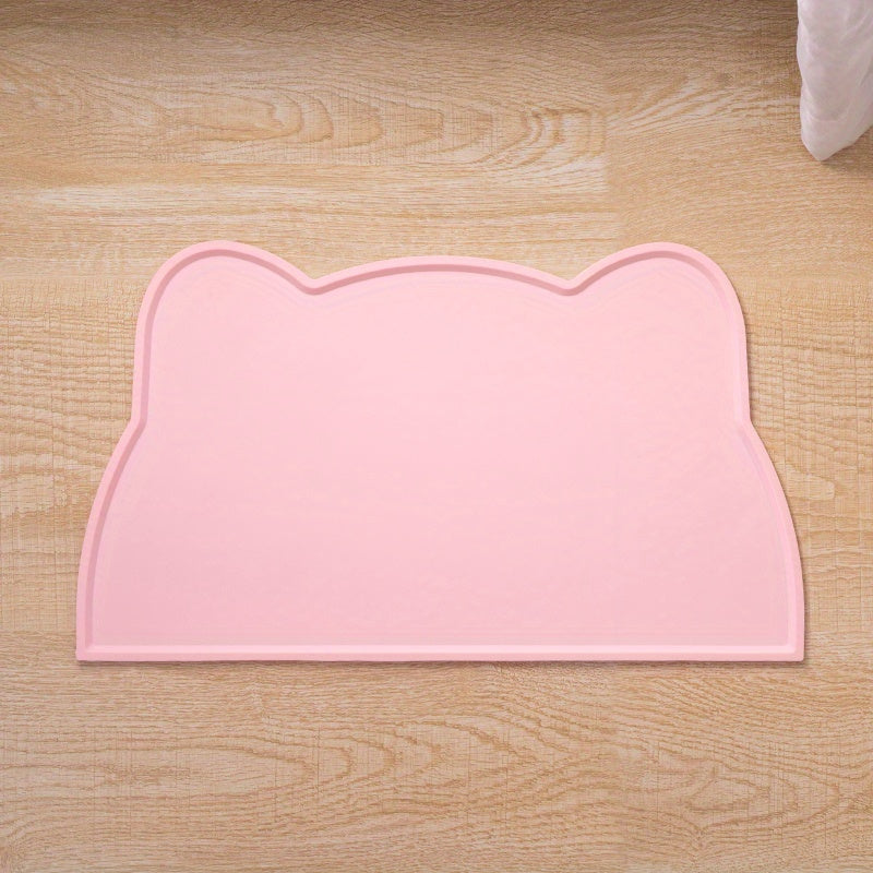 1pc Spill-Proof Pet Feeding Mat with Non-Slip Raised Edges