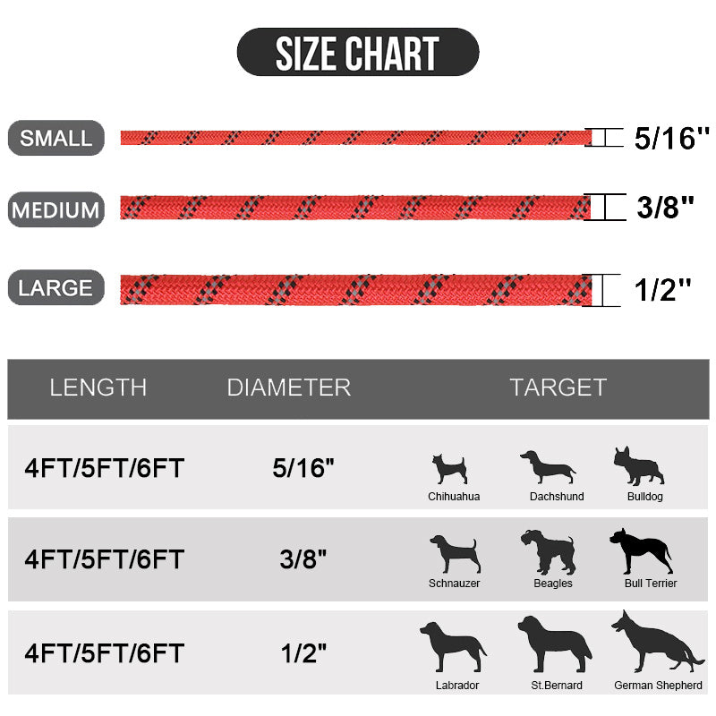 JOYTALE Reflective Dog Leash with Comfortable Padded Handle