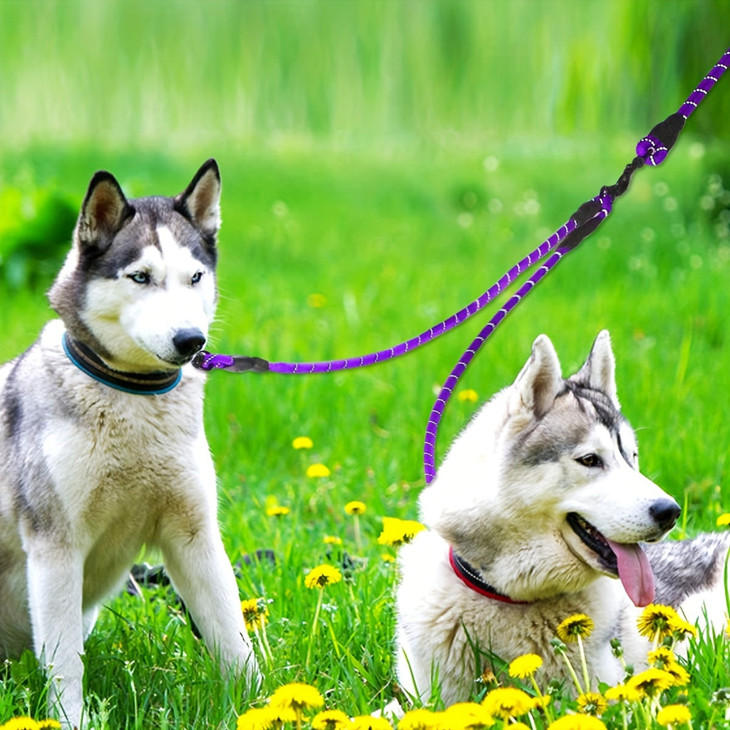 7 colors Taglory Reflective Dual Dog Leash