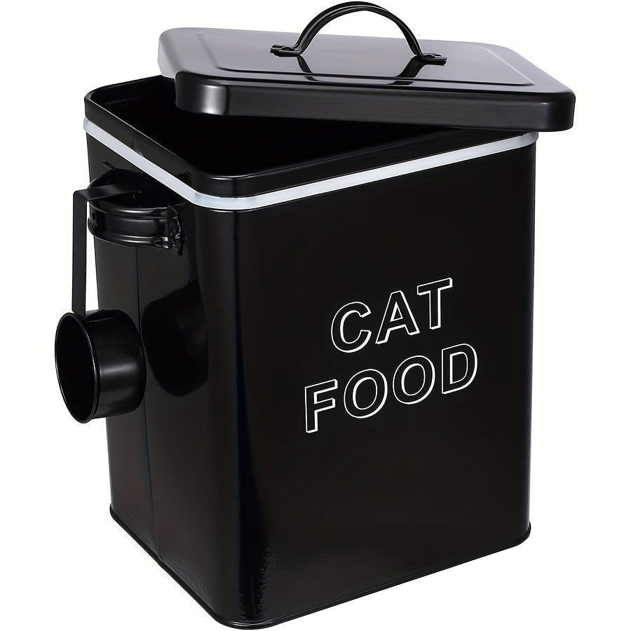 Cat Food Storage Box with Airtight Lid and Spoon
