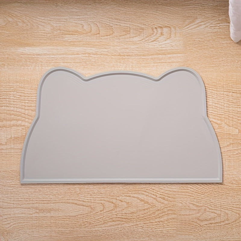 1pc Spill-Proof Pet Feeding Mat with Non-Slip Raised Edges