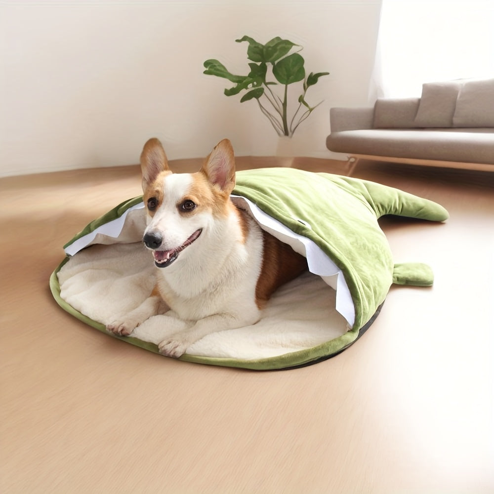 Cartoon Shark Shaped Pet Dog Bed Nest