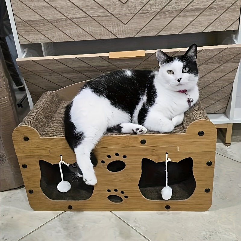 Cat House With Scratching Board