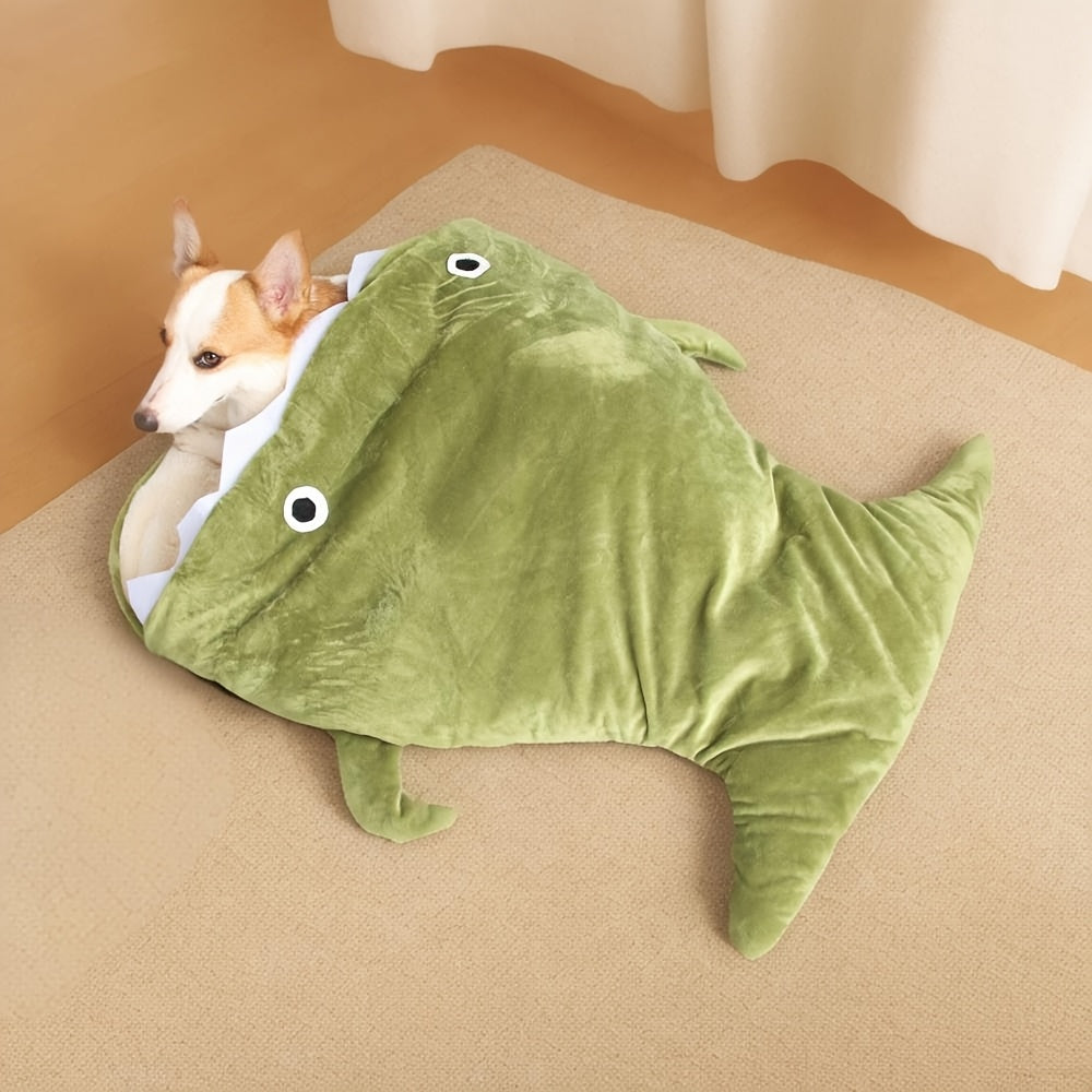 Cartoon Shark Shaped Pet Dog Bed Nest