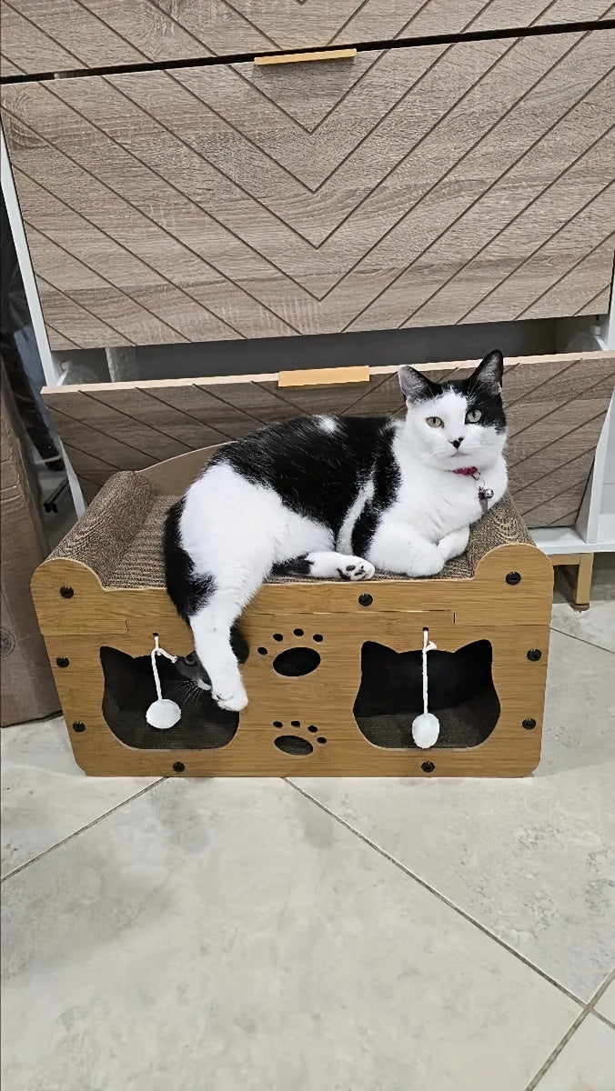 Cat House With Scratching Board