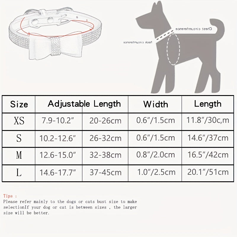 Rhinestone Dog Collar For Small Medium Large Dogs