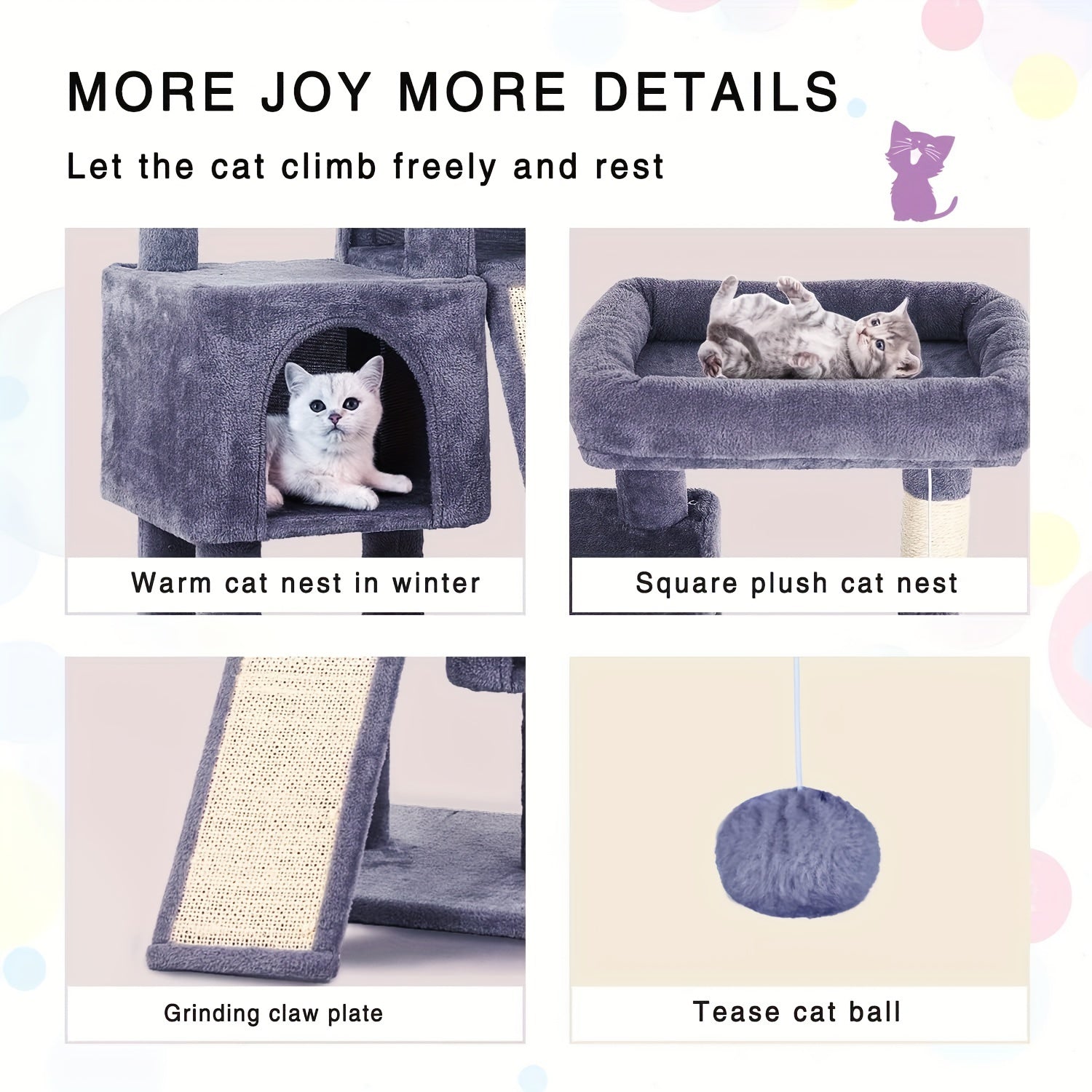 DOPINMIN 36 Inches Cat Tower