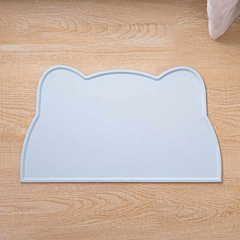 1pc Spill-Proof Pet Feeding Mat with Non-Slip Raised Edges