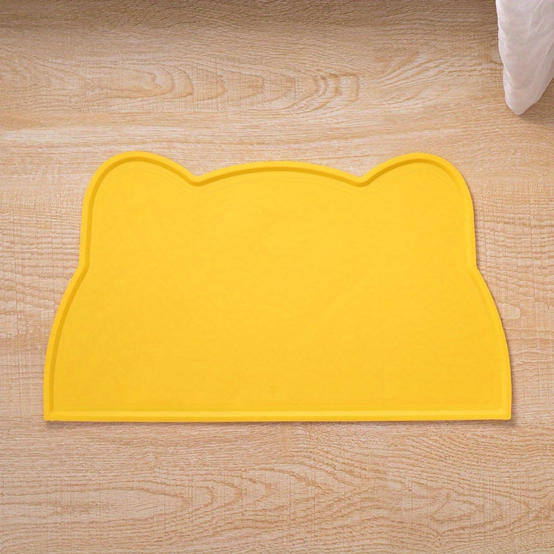 1pc Spill-Proof Pet Feeding Mat with Non-Slip Raised Edges