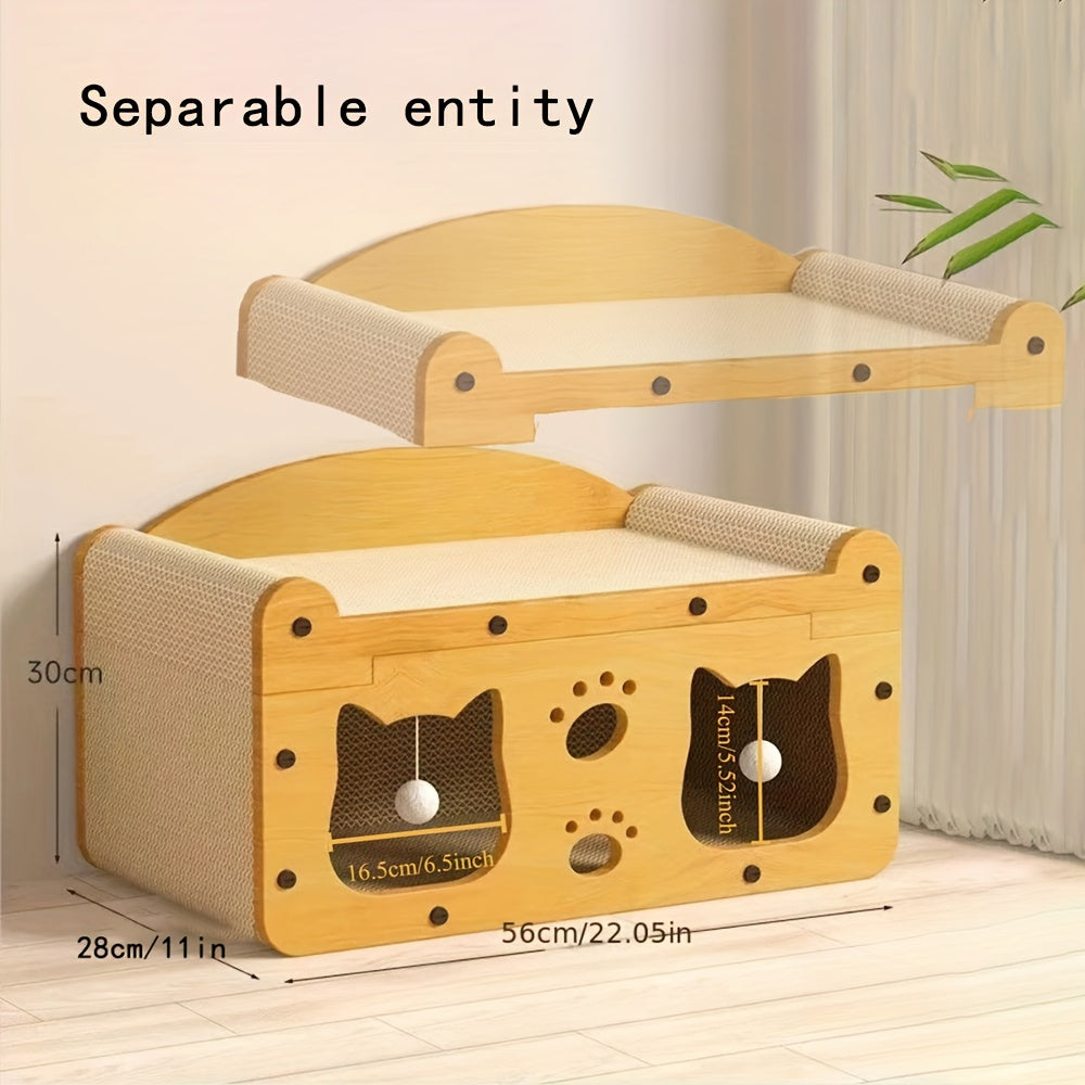 Cat House With Scratching Board