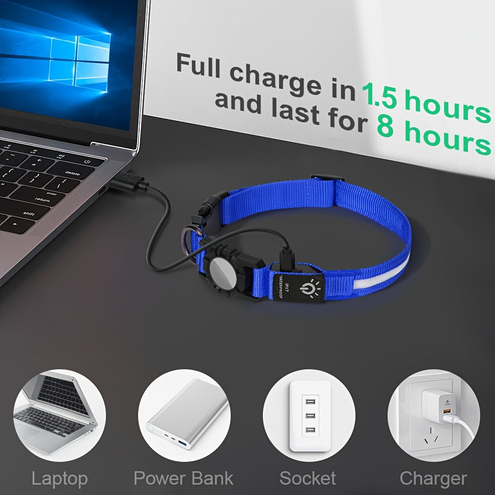 JOYTALE LED Dog Collar with AirTag Holder