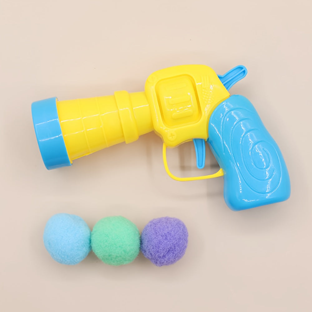 31pcs Cat Ball Toy Launcher Gun