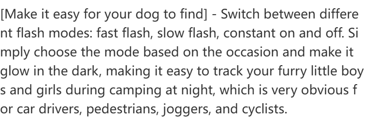 JOYTALE LED Dog Collar with AirTag Holder