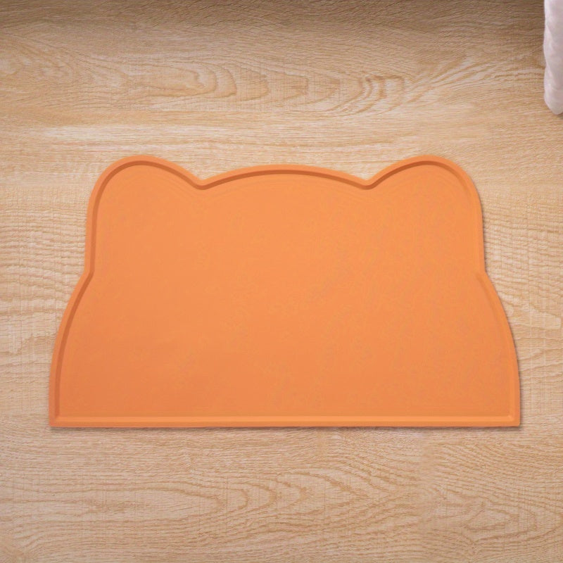 1pc Spill-Proof Pet Feeding Mat with Non-Slip Raised Edges