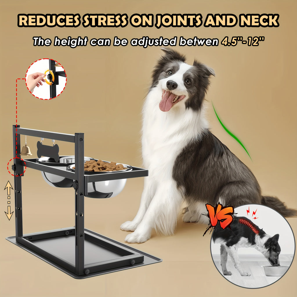 Elevated Dog Bowl With A Slow Feeder Dog Bowl