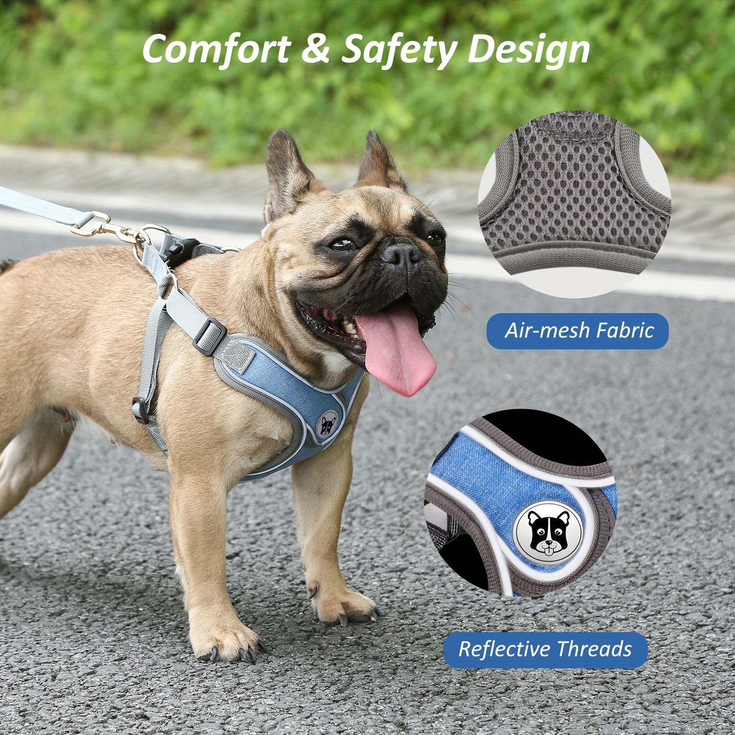 Breathable & Adjustable Reflective Dog Harness Vest