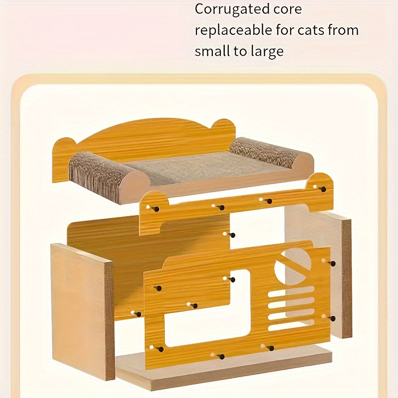 Cat House With Scratching Board
