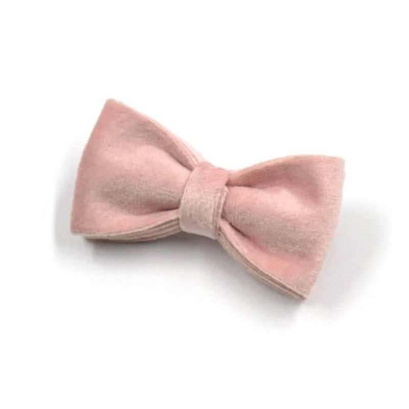 Cat Dog Collars Decorate Bow Around Neck Solid Color Puppy Chihuahua Collars Adjustable Safety Buckle Bow Tie Pets Accessories