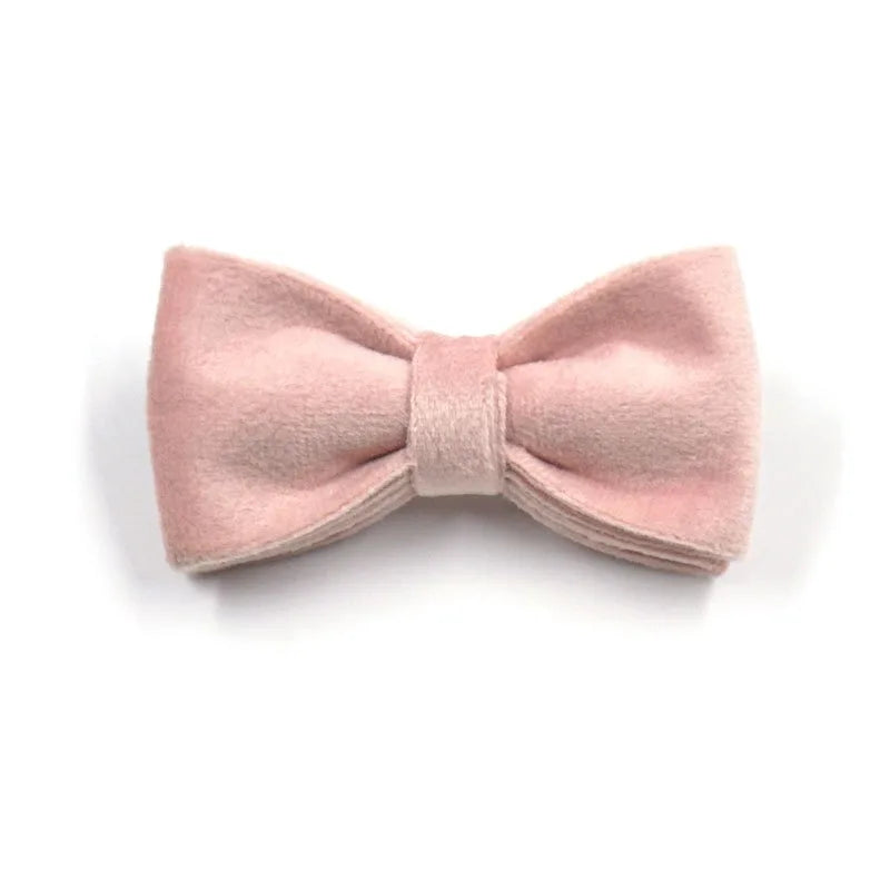Cat Dog Collars Decorate Bow Around Neck Solid Color Puppy Chihuahua Collars Adjustable Safety Buckle Bow Tie Pets Accessories