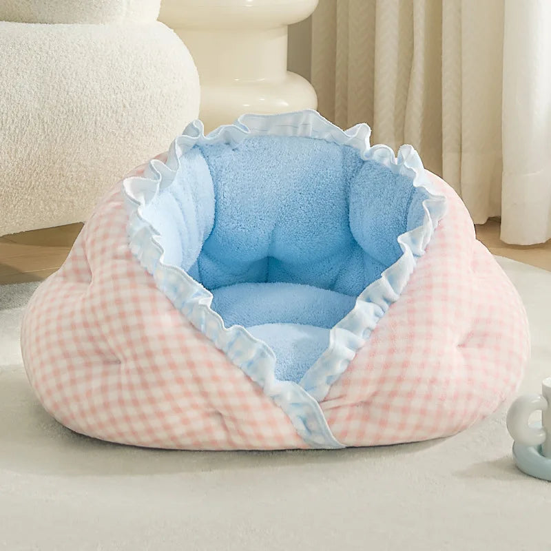Cat mats cat beds semi-enclosed cat sofa beds for winter warmth dog beds pet houses pet supplies dog house