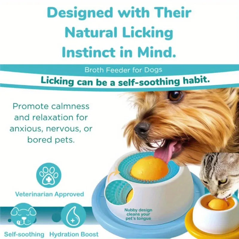 Interactive Pet Lick Mat Yogurt Licking Plate Slow Feeder Dogs Cats Durable Material Promotes Dental Health Mental Stimulation