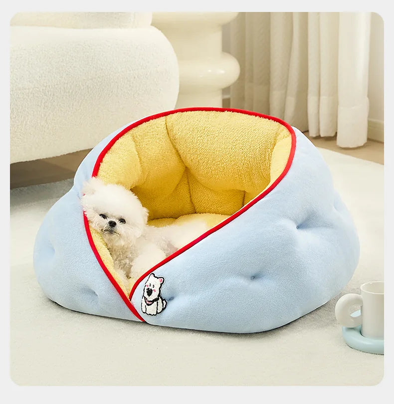 Cat mats cat beds semi-enclosed cat sofa beds for winter warmth dog beds pet houses pet supplies dog house