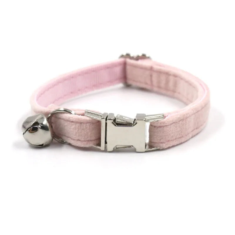 Cat Dog Collars Decorate Bow Around Neck Solid Color Puppy Chihuahua Collars Adjustable Safety Buckle Bow Tie Pets Accessories