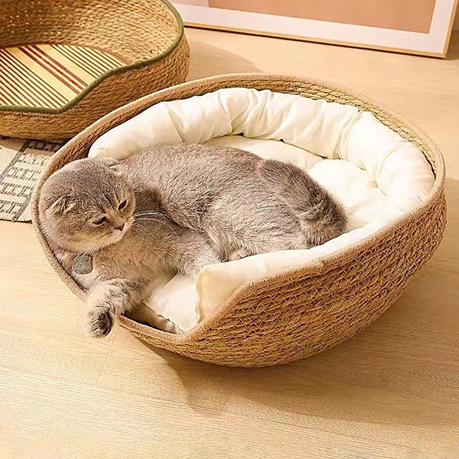 Cat Bed Woven Nest