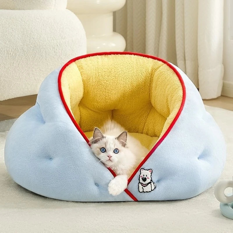Cat mats cat beds semi-enclosed cat sofa beds for winter warmth dog beds pet houses pet supplies dog house