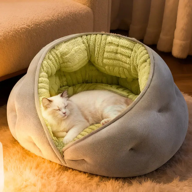 Cat mats cat beds semi-enclosed cat sofa beds for winter warmth dog beds pet houses pet supplies dog house