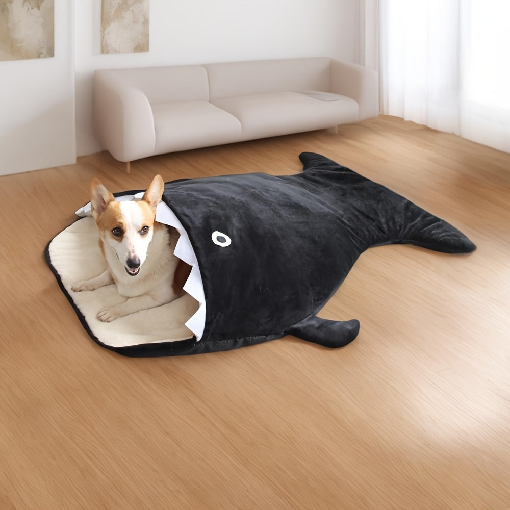 Cartoon Shark Shaped Pet Dog Bed Nest