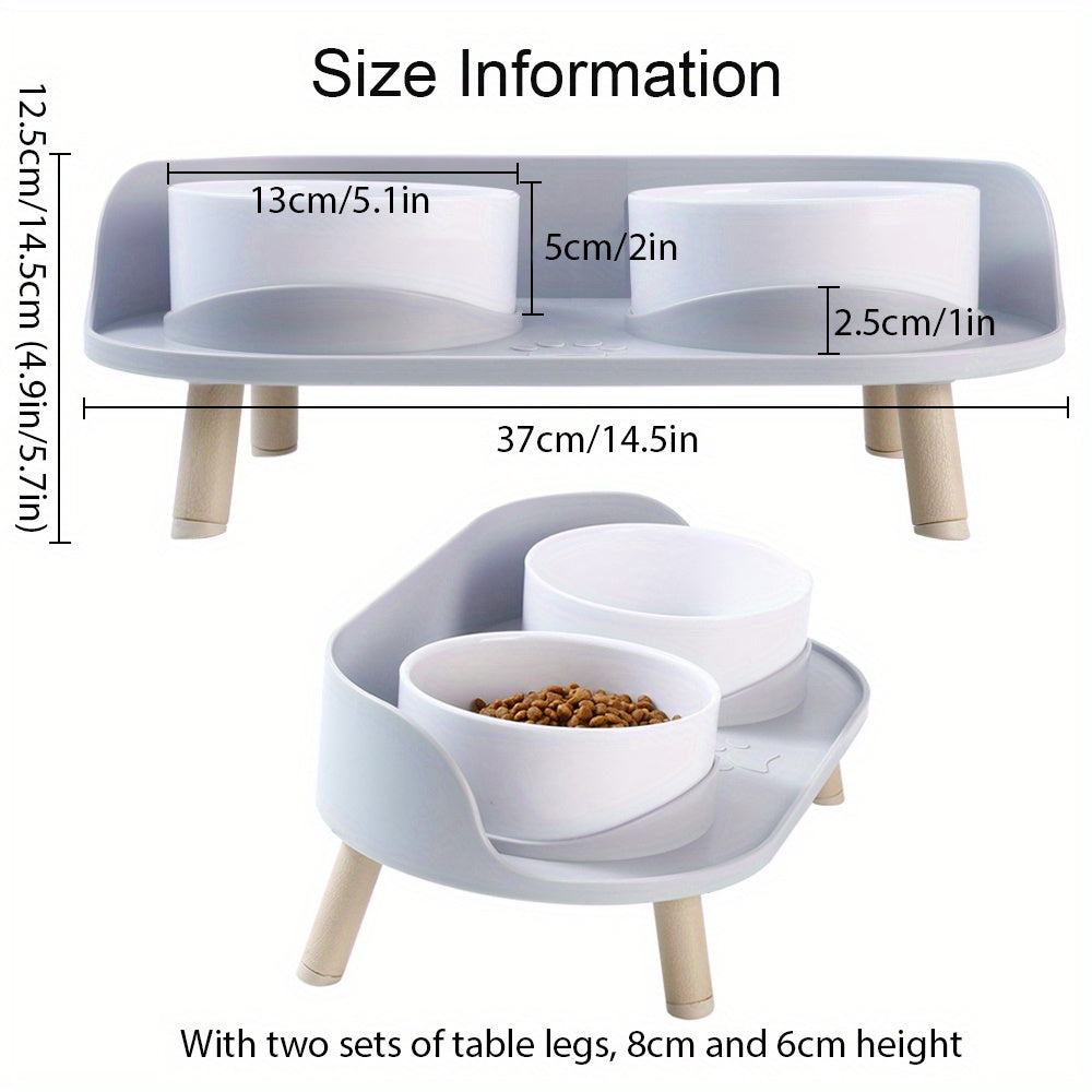 Elevated Raised Pet Bowls For Cats And Small Dogs