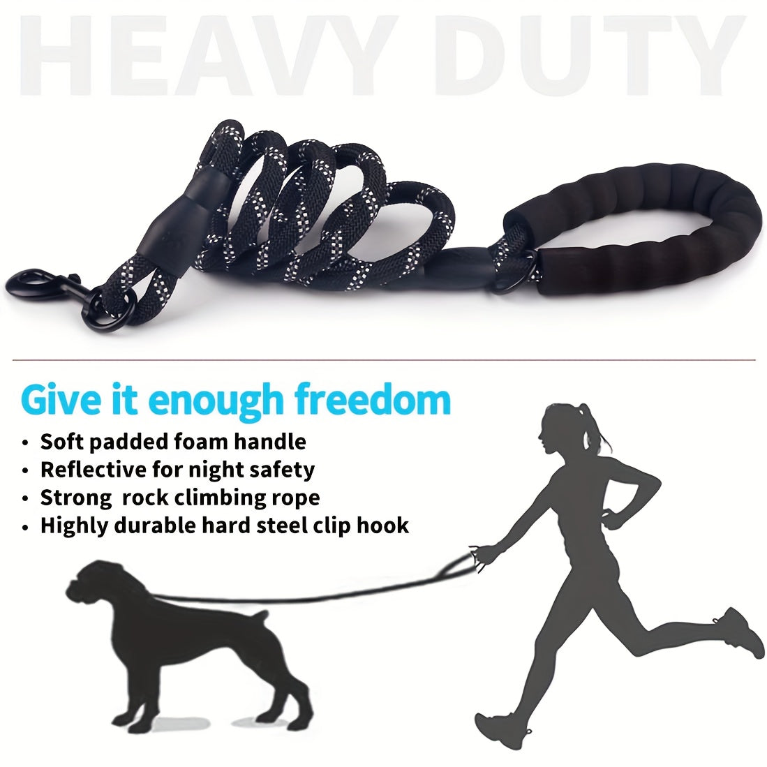 JOYTALE Reflective Dog Leash with Comfortable Padded Handle