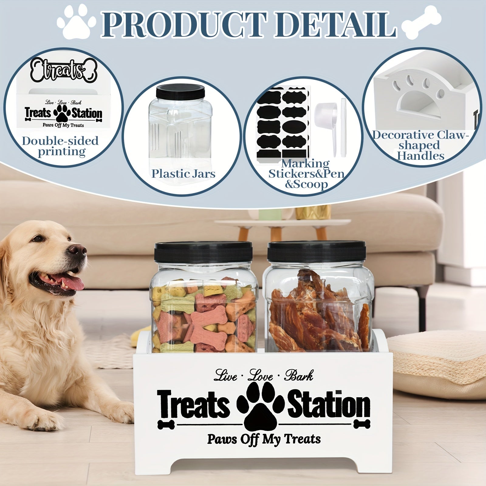 Wooden Farmhouse Style Treat Containers