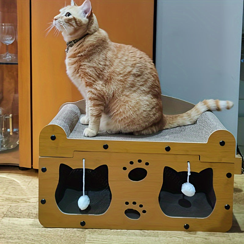 Cat House With Scratching Board