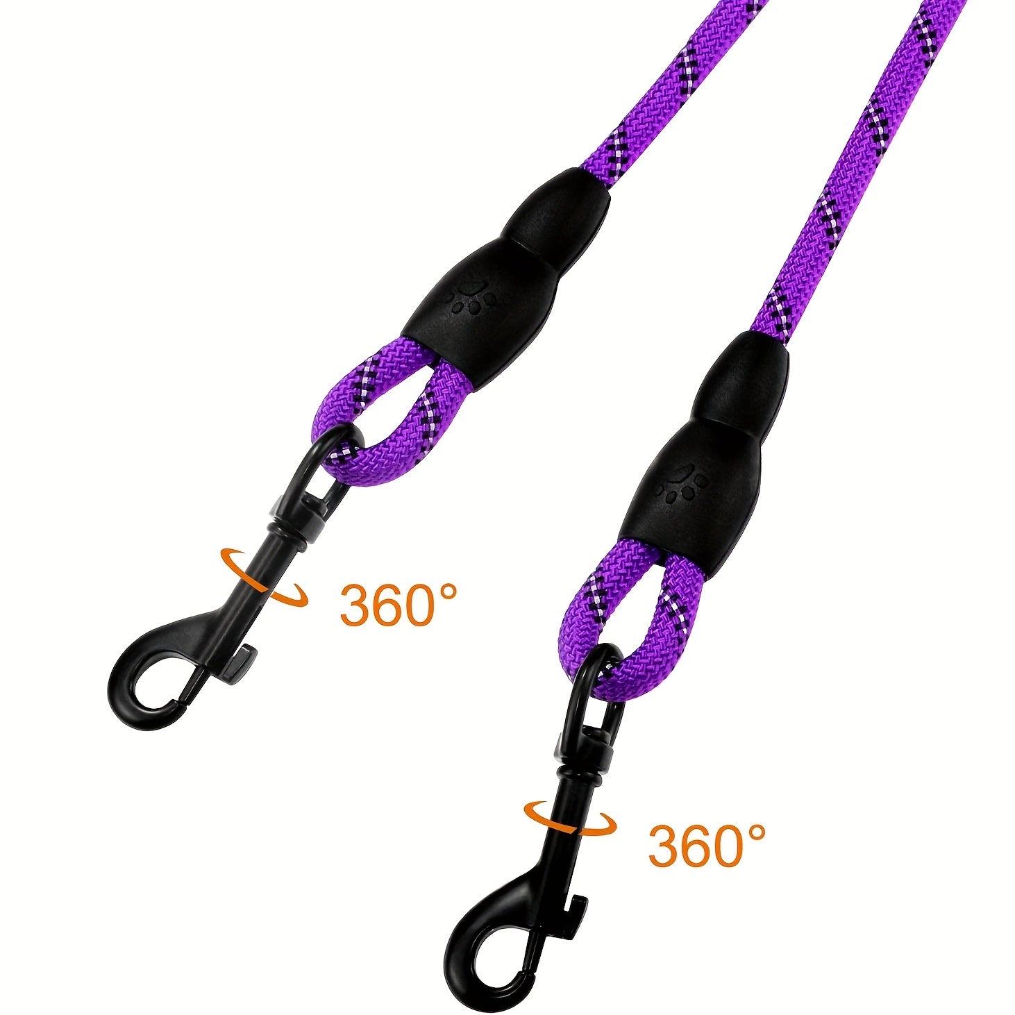 7 colors Taglory Reflective Dual Dog Leash