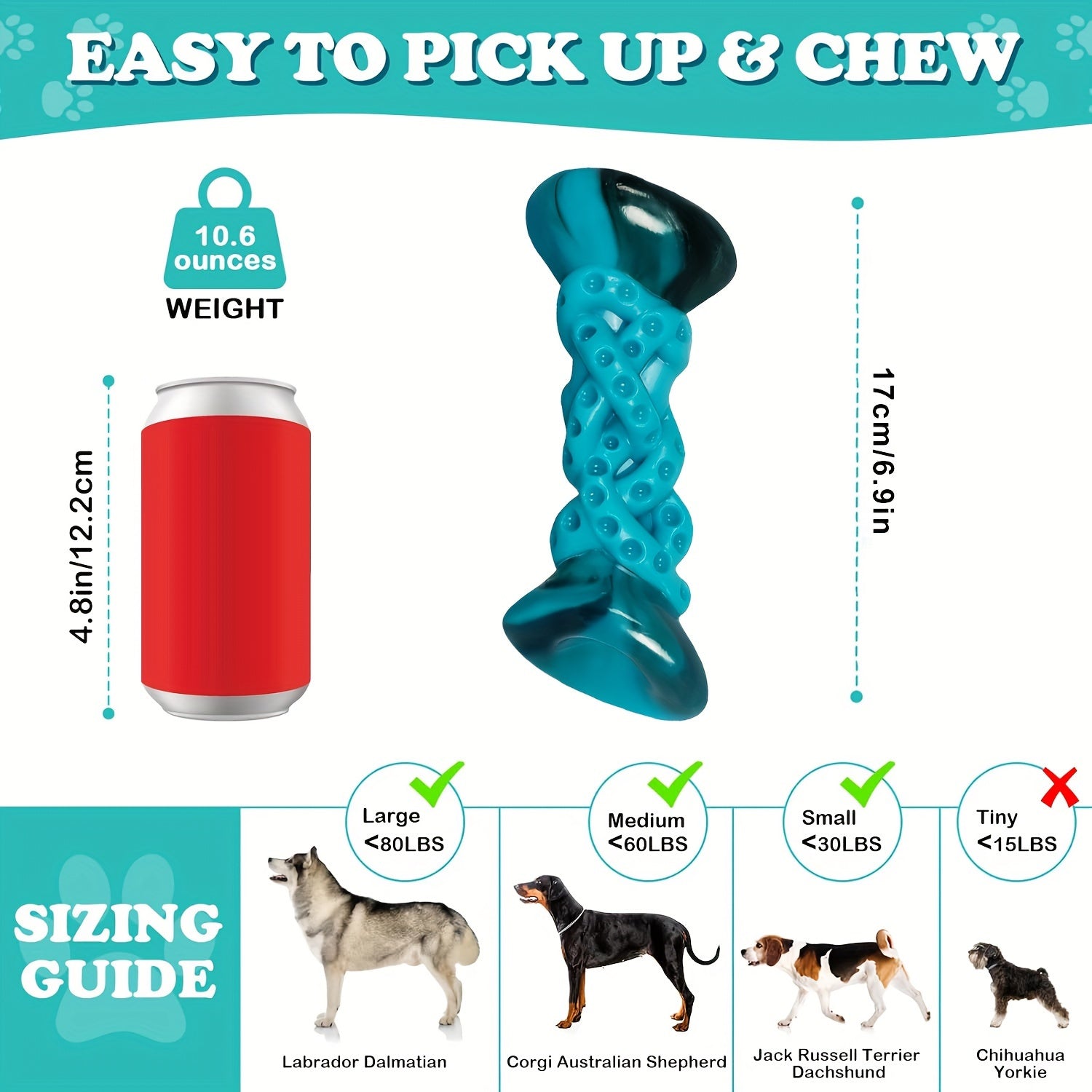 Aggressive Chewing Toys for Large and Medium Dogs, Indestructible