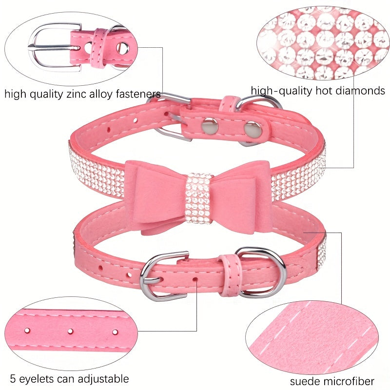 Rhinestone Dog Collar For Small Medium Large Dogs