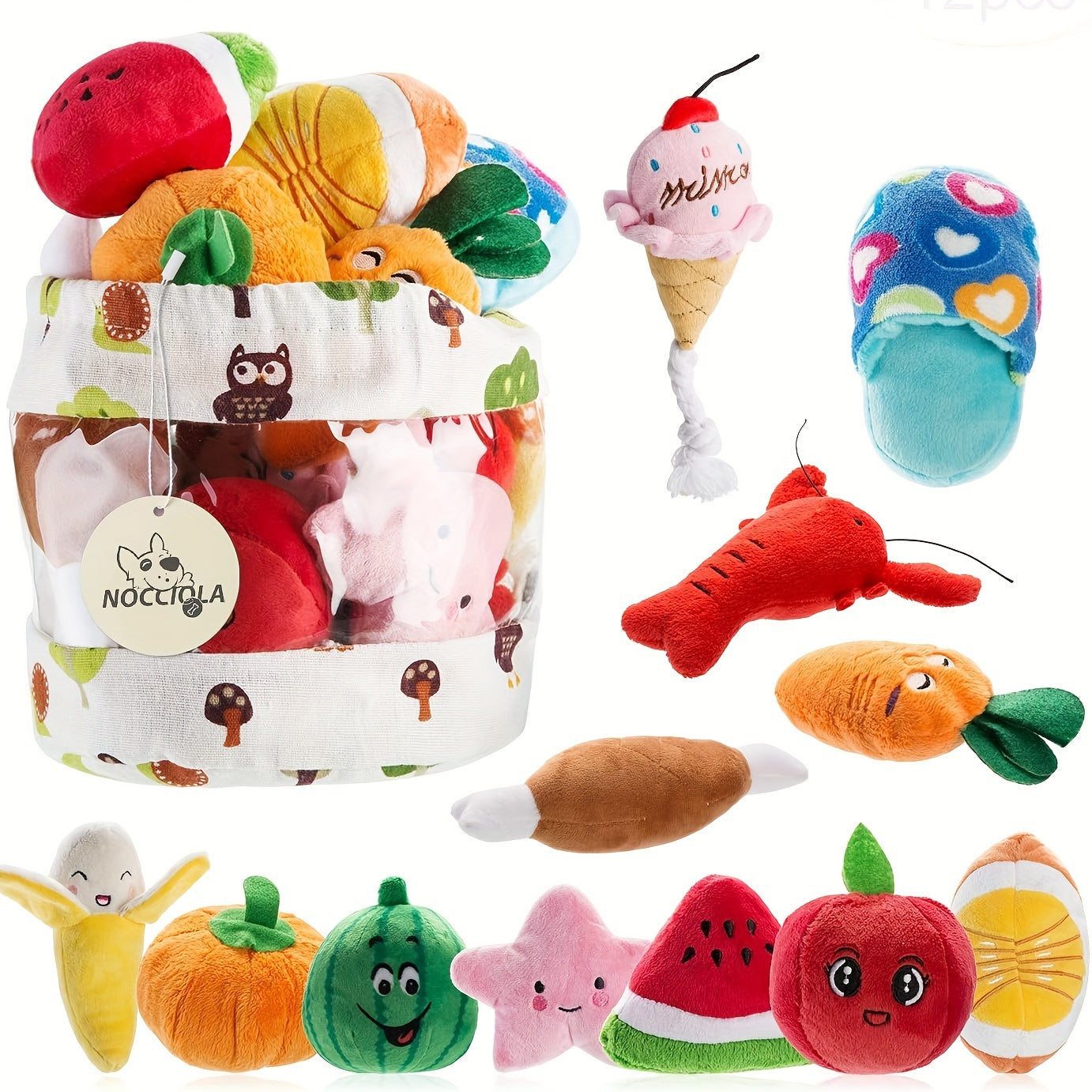 Nocciola Dog Squeaky Toys