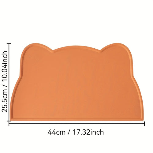 1pc Spill-Proof Pet Feeding Mat with Non-Slip Raised Edges