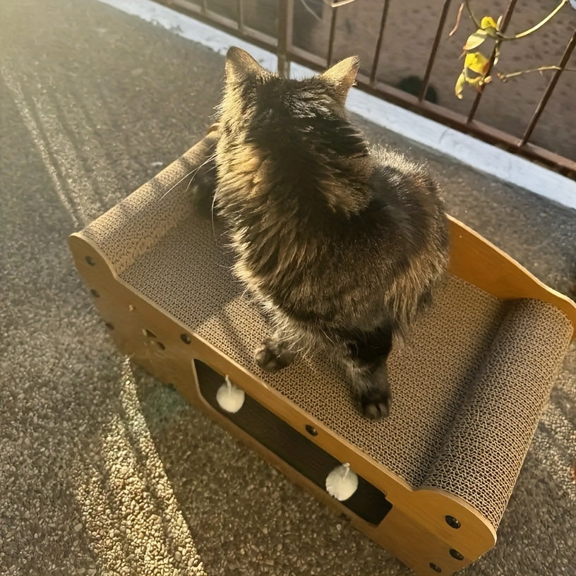 Cat House With Scratching Board