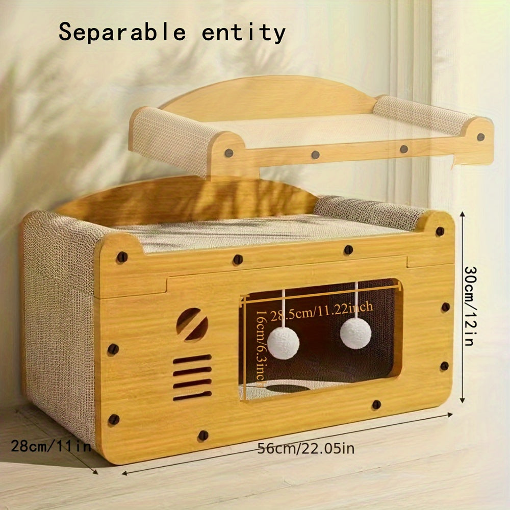 Cat House With Scratching Board