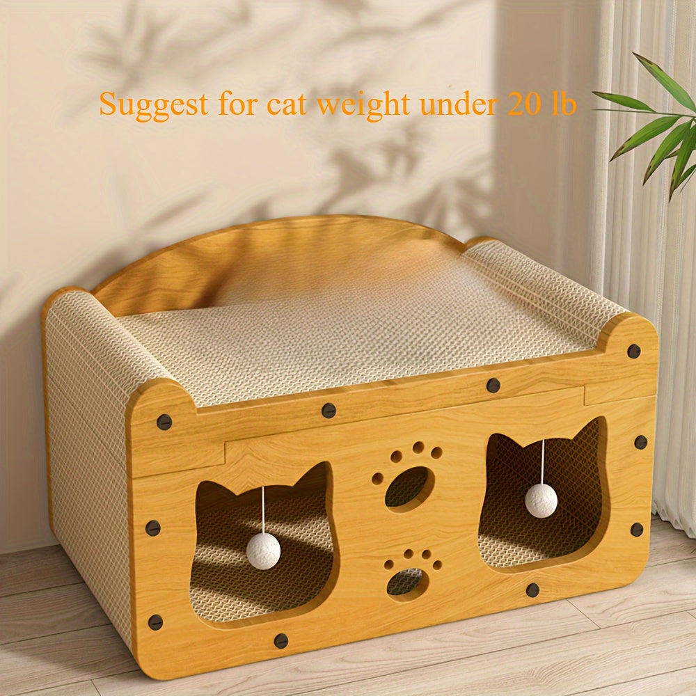 Cat House With Scratching Board
