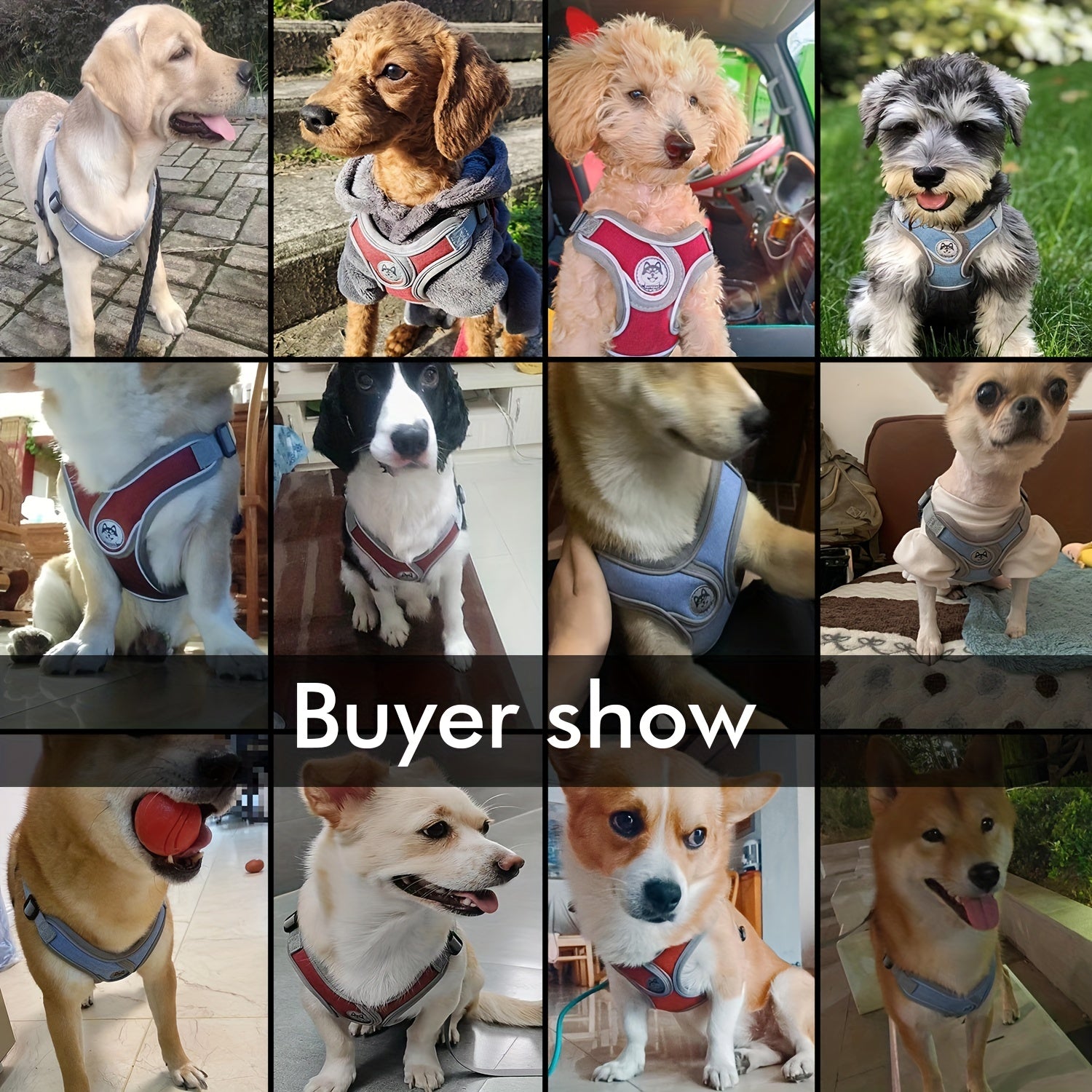 Breathable & Adjustable Reflective Dog Harness Vest