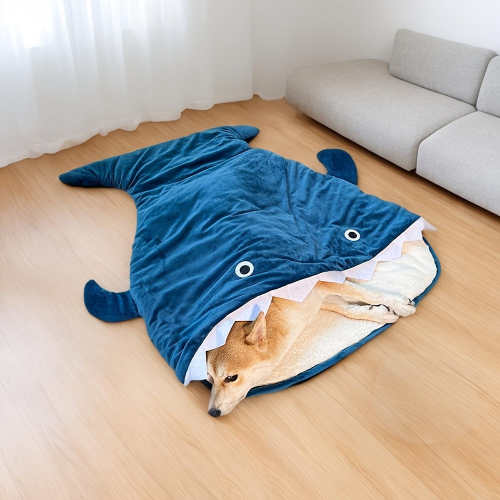 Cartoon Shark Shaped Pet Dog Bed Nest