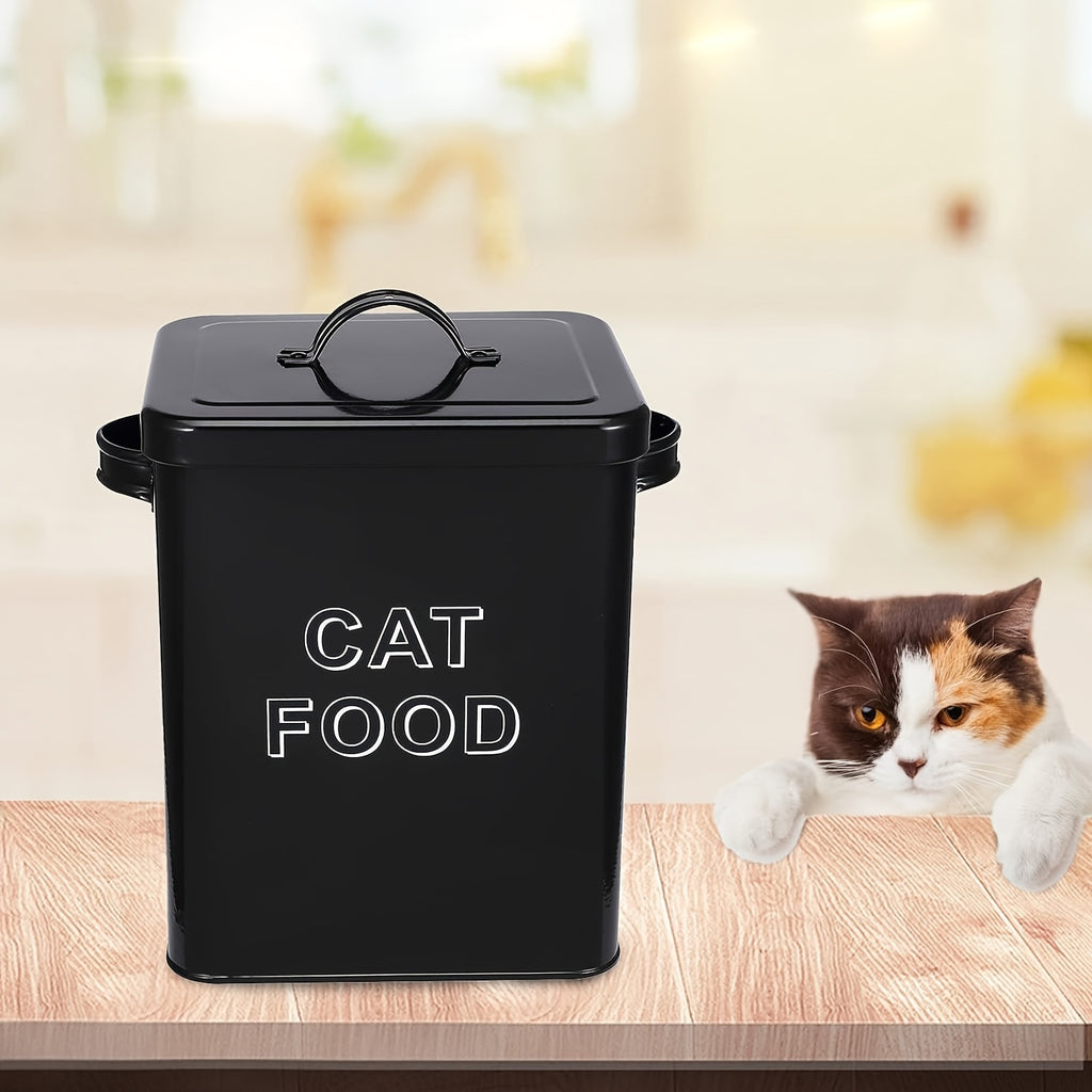Cat Food Storage Box with Airtight Lid and Spoon