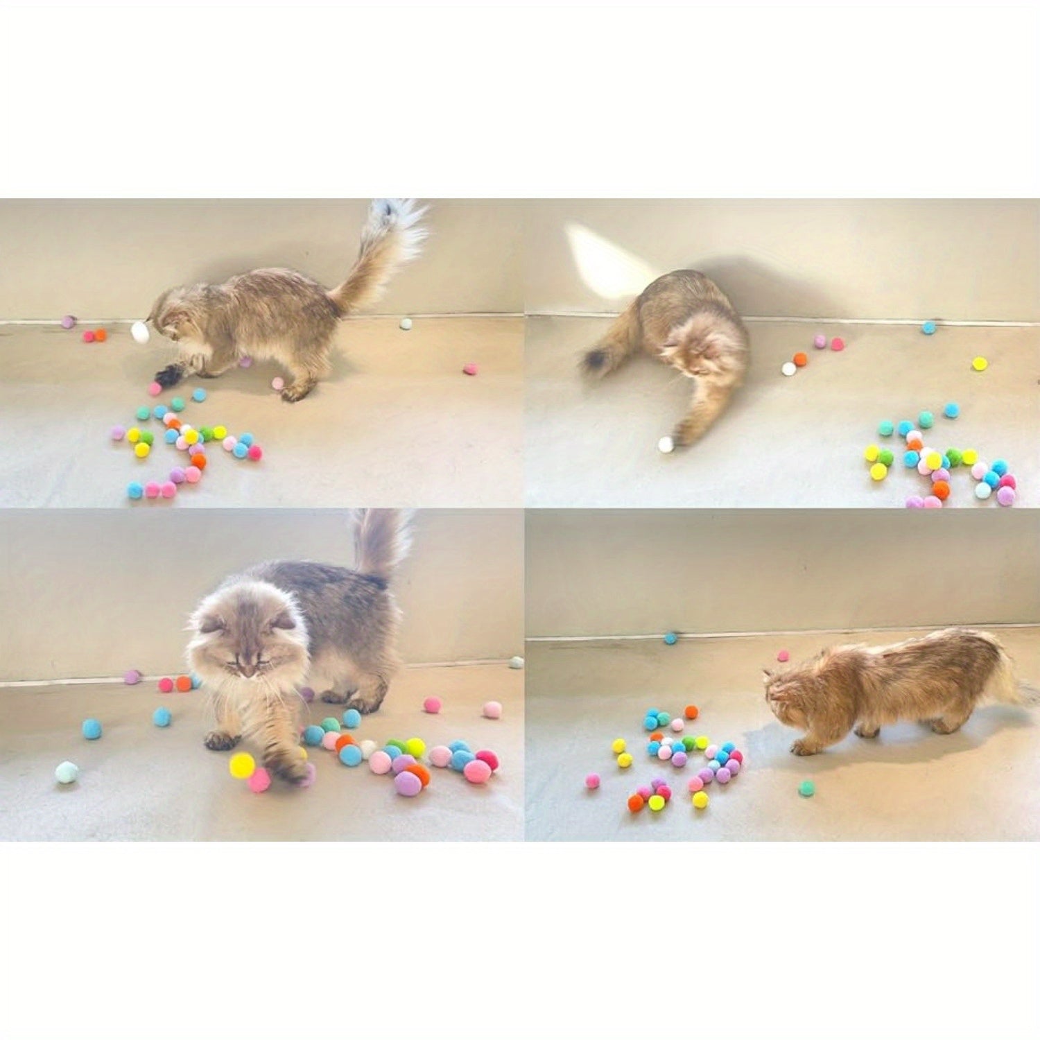 31pcs Cat Ball Toy Launcher Gun
