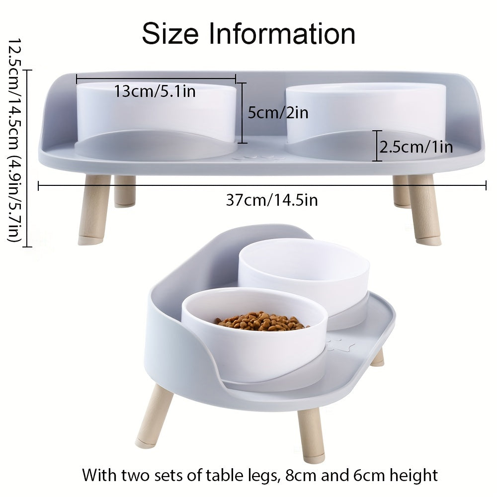 Elevated Raised Pet Bowls For Cats And Small Dogs