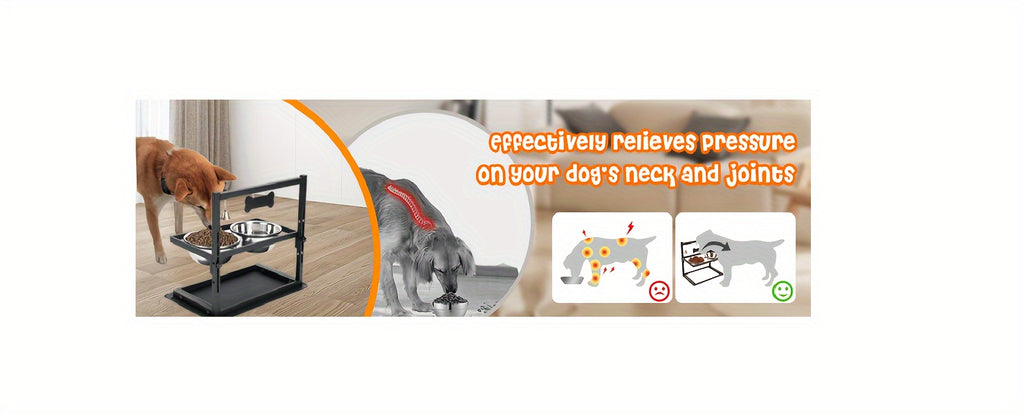 Elevated Dog Bowl With A Slow Feeder Dog Bowl